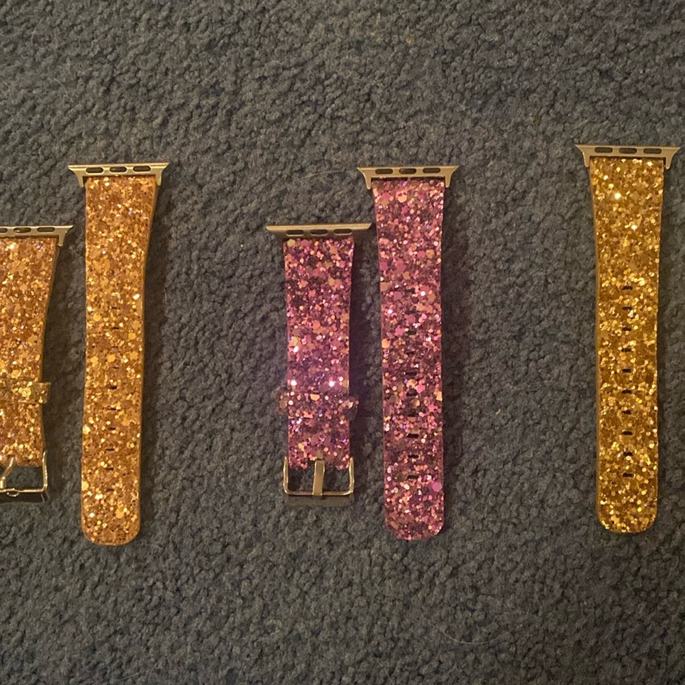 Bundle! Glitter Apple Watch wristbands.